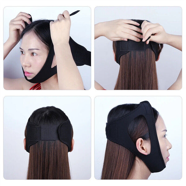 New Stop Snoring Chin Strap Anti Snore Sleep Apnea Belt Device Solutions Jaw AU