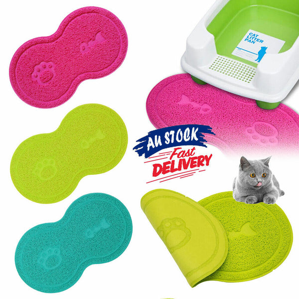 Pet Dog Tray Feeding Water PVC Food Dish Wipe Cleaning Mat