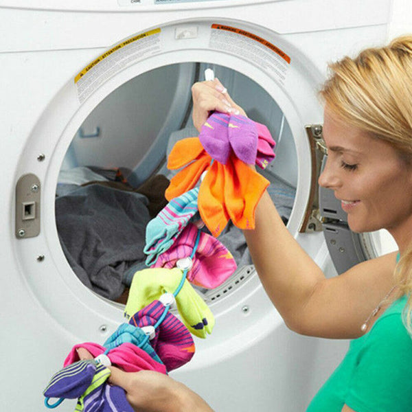 Rope Tidy Clothesline Locks Sock Closet Organizer Storage Hangers Laundry Helper