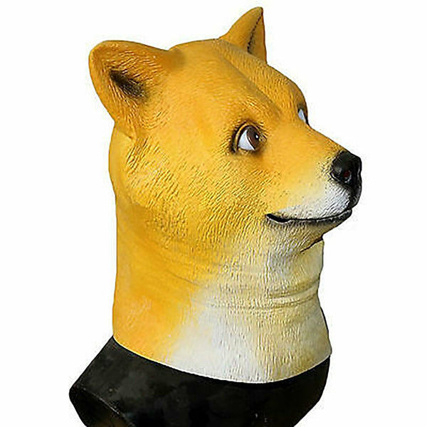 1X Dog Latex Head Mask Creepy Animal Halloween Costume Theater Creepy Party Toys
