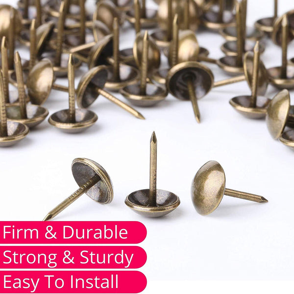 100 X Furniture Hardware Studs Tacks Pins Antique Bronze Upholstery Nails Bronze