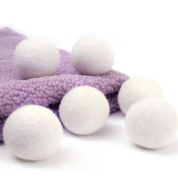 12x Reusable Wool Dryer Balls Drying Fabric Softner Clothes Wrinkles Reduce 6cm