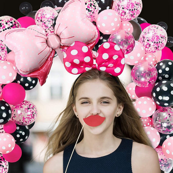 119PCS Minnie Mouse Balloon Set Party Supplies Arch Garland Birthday Decoration