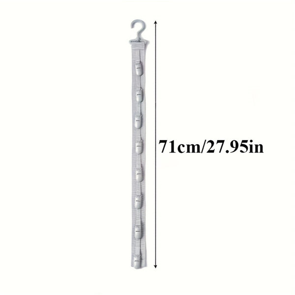 Baseball Cap Organizer Hanger with 8 Clips | Closet Hat Rack Storage Holder