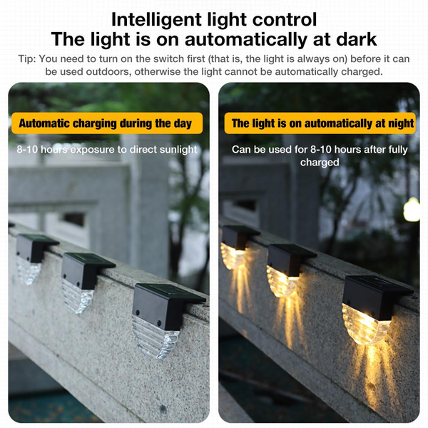 NEW Waterproof Solar Deck Lights for Outdoor Patio Stairs Yard Garden Pathway AU