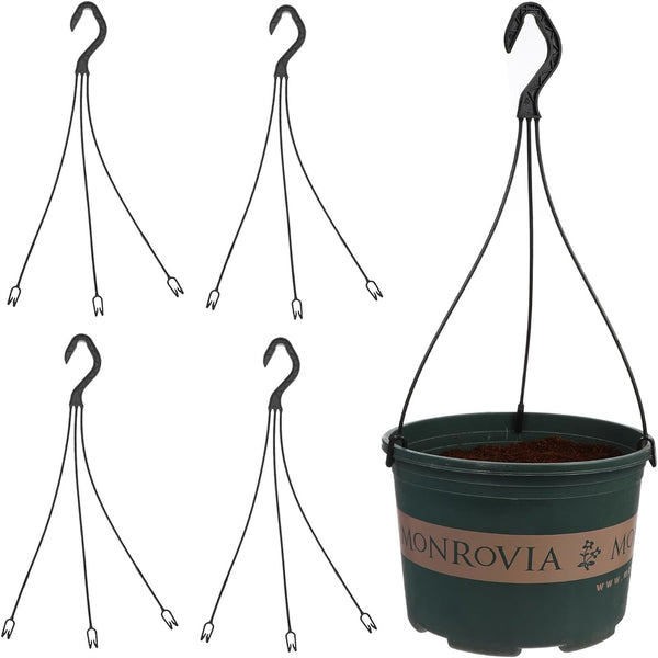 100pcs Hanging Basket Pot Hooks 36cm | 3-Prong Plant Hangers for Flower Pots