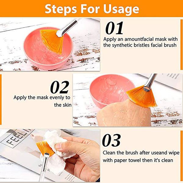 20PCS Fan Brushes Facial Brushes Soft Makeup Brush Cosmetic Applicator Tools AU