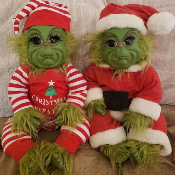 2026 Christmas Grinch Doll Baby Stuffed Plush Toy Xmas Kids Gift Home Decor AU