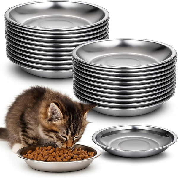 Stainless Steel Dog Bowl Set – Non-Slip Large Capacity Pet Food & Water Bowls (6-Pack)