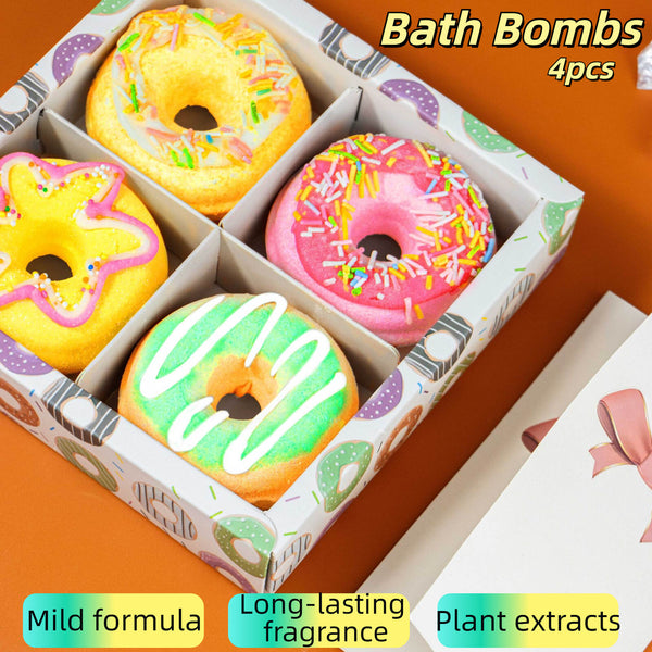 Donut Bath Bombs Bubble Bathbomb Aroma Shower Steamer Aromatherapy Essential Oil