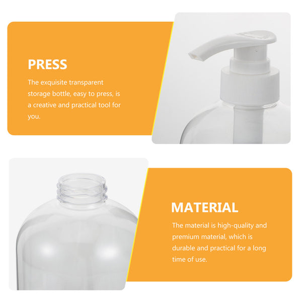 3PCS 500ml Soap Dispenser Shampoo Pump Bottles Cream Lotion Bottle Container NEW