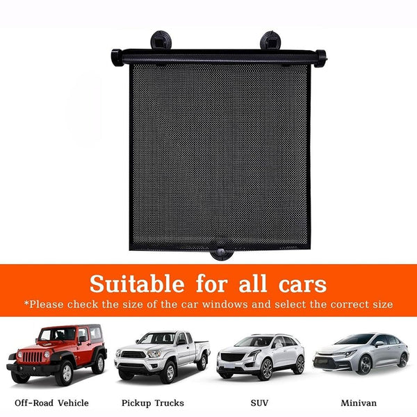 Retractable Car Side Window Sun Shade – Roller Blind Sunshade