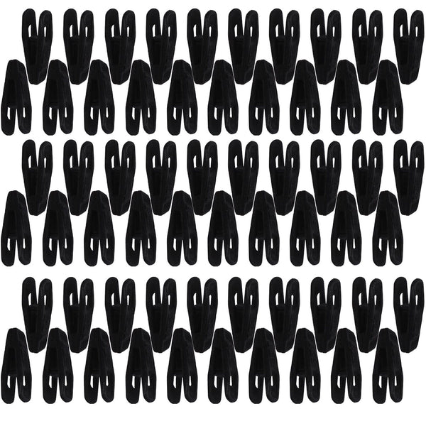 20-60x Non-Slip Velvet Hanger Clips Clothes Pant Skirt Coat Strong Finger Clips