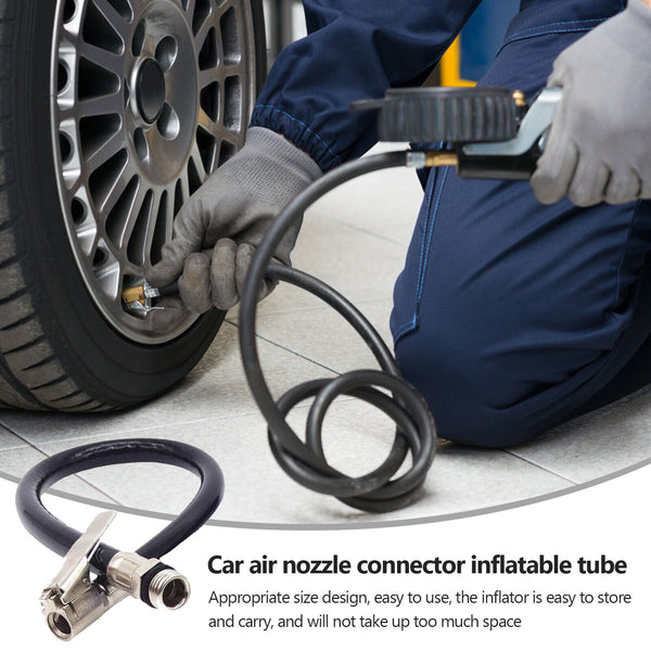 37cm Air Tyre Tire Chuck Inflator Hose Flexible For Motorcycle Bike Car AU