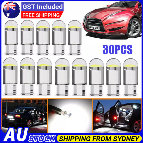 30 pcs For XSTORM White T10 194 168 W5W COB Bright LED Light Bulb Waterproof New