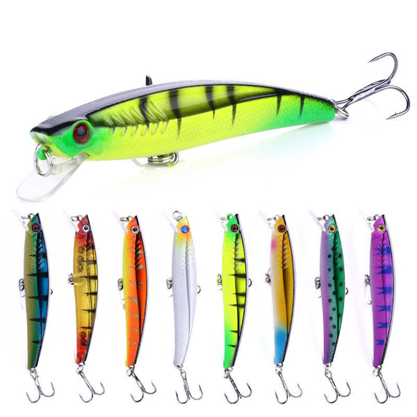 8pcs Minnow Fishing Lures Set | 9.3cm Shallow Diving Hard Baits for Trout, Bream, Salmon & Flathead