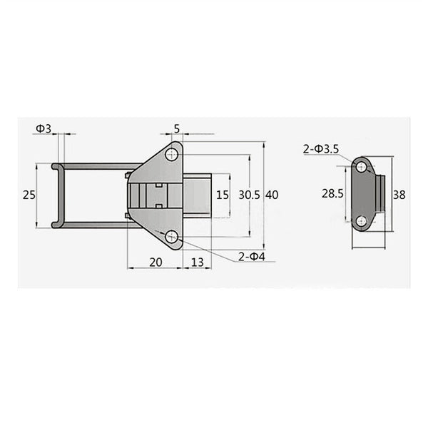 4 X Stainless Steel Clasp Case Clip Loop Suitcase Box Trunk Latch Lock Guitar AU