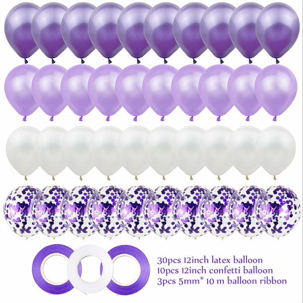 43pcs Confetti Latex Balloons Sets Balloon Birthday Wedding Party Decoration AU
