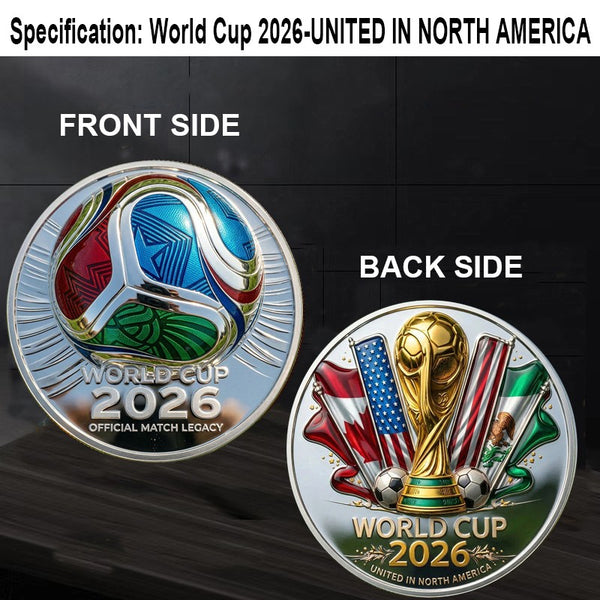 2026 World Cup 3D Commemorative Coin Football Souvenir Collectible Medal
