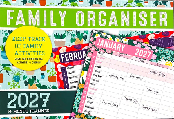 2027 Wall Large Print Calendar 16 Month Planner Animal Floral Gift Australia