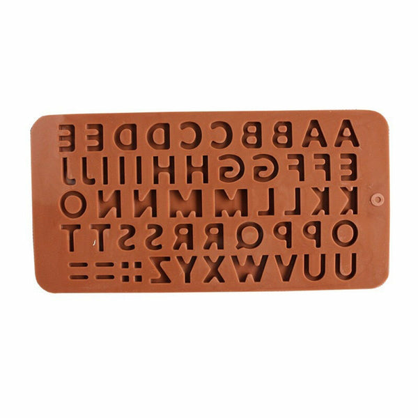 3D Alphabet Letters Silicone Mould Chocolate Sugar Fondant Cake Wedding Decor