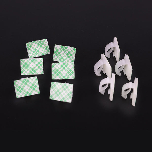 200X Cable Clips Holder Tidy Adhesive Home Car Wire Tie Fixer Drop Clamp Cord AU