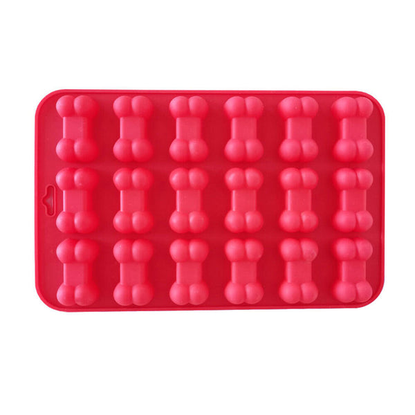 Dog Bone Silicone Baking Pan Mold Ice Tray Puppy Treat Cookie Non Stick Mould AU