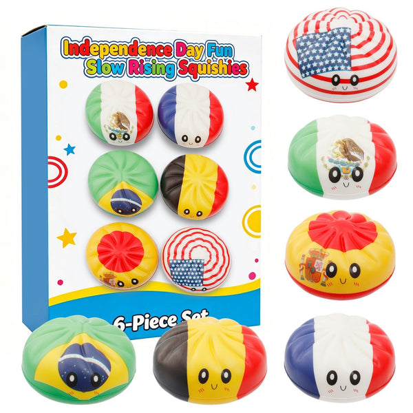 6X World Cup Giant Glitter Colorful Dumplings Squeeze Toy Dumpling Squishies Toy