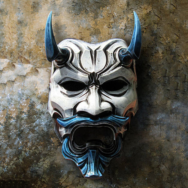 Japanese Prajna Devil Mask Noh Kabuki Demon Oni Samurai-Masks Halloween Cosplay