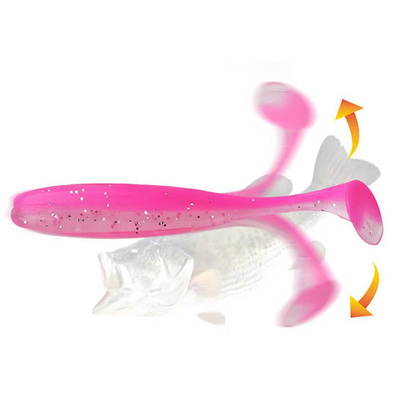 20X Soft Plastic Fishing Lures 70mm Paddle TAIL FLATHEAD Bream Bass Cod Lure New