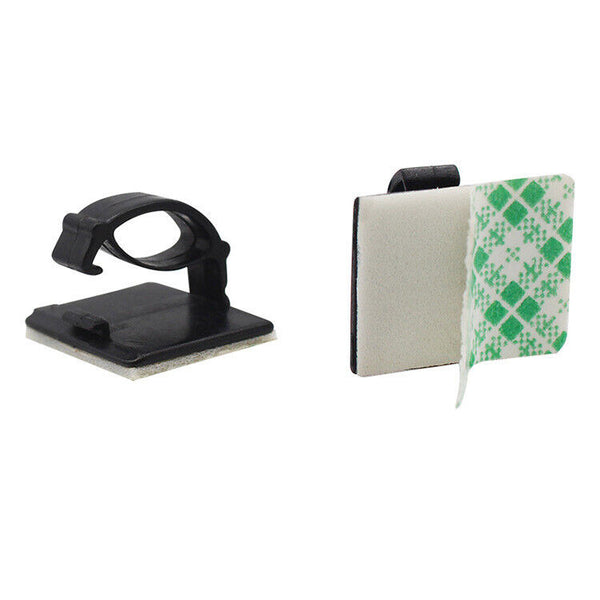 200X Cable Clips Holder Tidy Adhesive Home Car Wire Tie Fixer Drop Clamp Cord AU