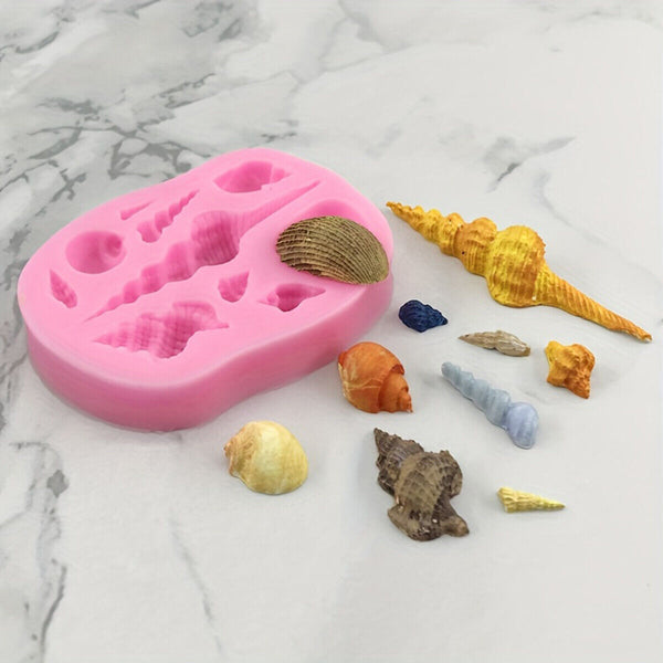 Ocean Sea Shell Silicone Fondant Mould Cake Sugar Craft Icing Baking Mold