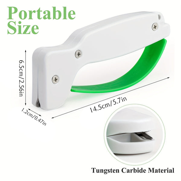 2x Portable Handheld Sharpen Knife Sharpener for Kitchen Outdoor Garden Tool Kit