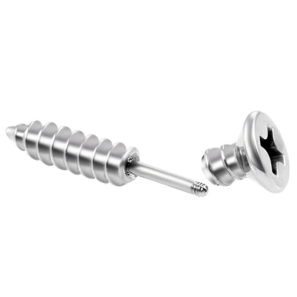 1PC Stainless Steel Women Punk Fashion Men Whole RX Screw Stud Earring Unisex