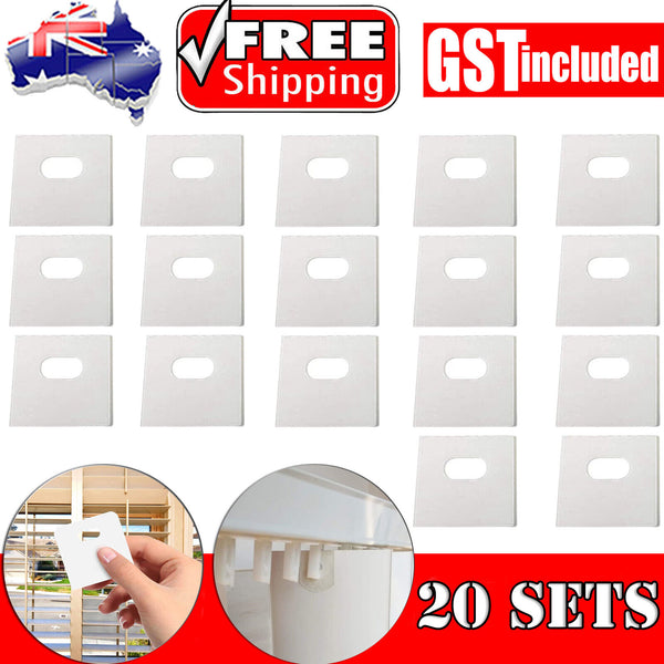 20Sets Clear Vertical Blind Repair Tabs Fixer Verticle Blinds Snap Panels Blind