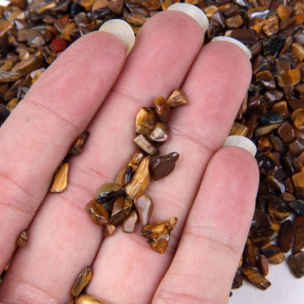 50g - 500g Tigers Eye Crystal Chips A Grade BULK Natural Gemstone Polished Mini