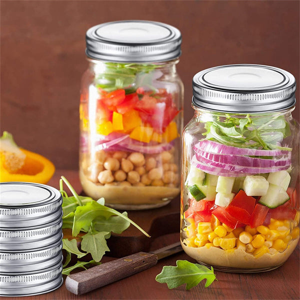 Splits Lids Sealing Storage Solid Caps Cover for Regular/Wide Mouth Jar