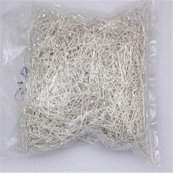 1000pcs Bright Silver Tone Straight Head Pins 50mm Long Jewellery Making Earring