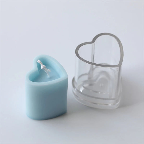 3D Hot Love Heart Candle Mould Soap Aromatherapy Candle Mold Craft Making DIY AU