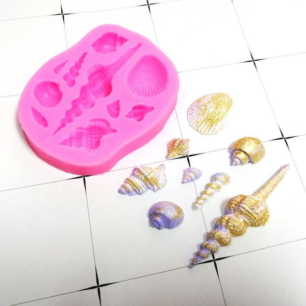 Ocean Sea Shell Silicone Fondant Mould Cake Sugar Craft Icing Baking Mold