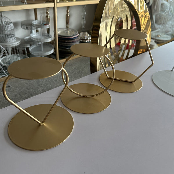 Heart Iron Gold Cake Stands Cake Display Wedding Birthday Party Prop Decoration