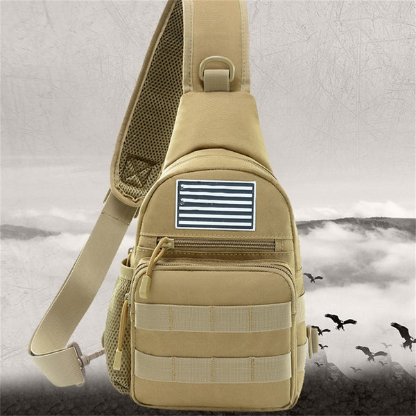 2PCS Men's Sling Bag Crossbody Chest Bag Outdoor Travel Shoulder Backpack