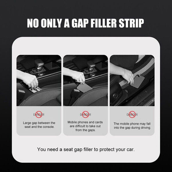 2Pcs Car Seat Gap Filler Spacer Auto PU Universal Soft Holster Blocker Pad AU