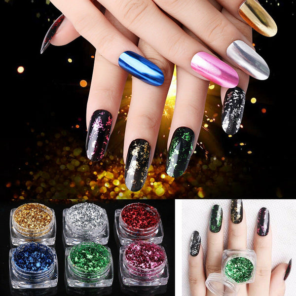 Chameleon Peacock Nail Powder Chrome Flakes Nail Art Mirror Powder Pigment Dust
