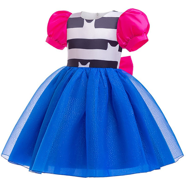 Gabby Dollhouse costume dress with pink puff sleeves - Lets Party
