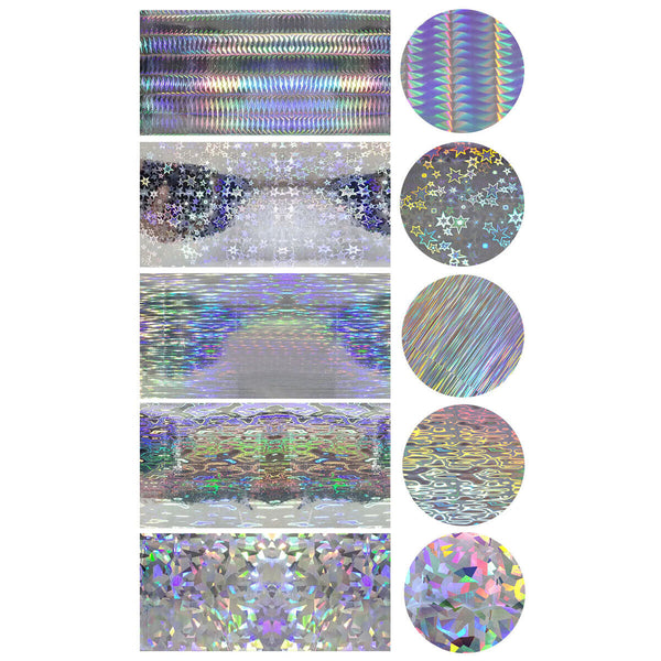 20pcs Reflective DIY Fishing Lure Sticker Holographic Adhesive Film Flash Tape