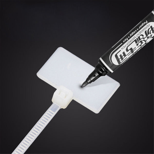 UP TO 300pcs 20 x 13MM Ethernet Wire Zip Cable Ties Tie Mark Tags Nylon Label AU
