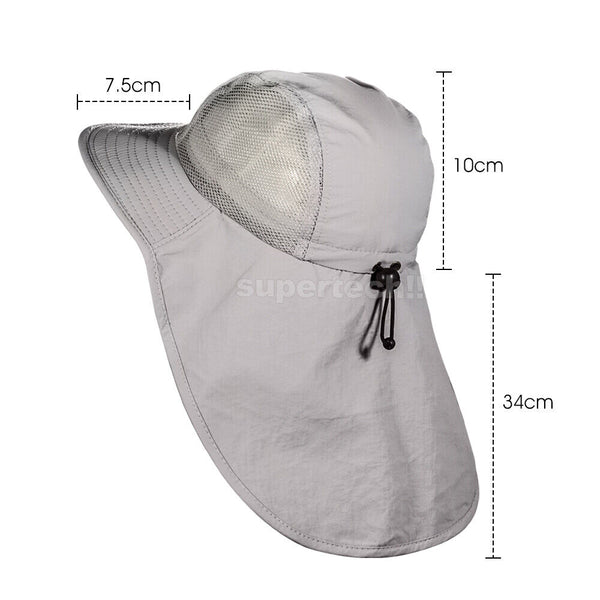 Neck Flap Cap Outdoor Hiking Fishing Hat Sport Sun Protection Wide Brim Cover