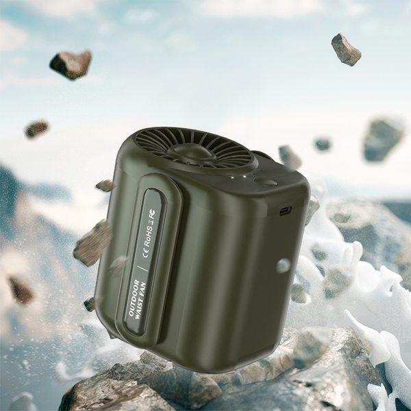 Outdoor Rechargeable Powerful Personal Body Fans Belt Waist Clip Fan