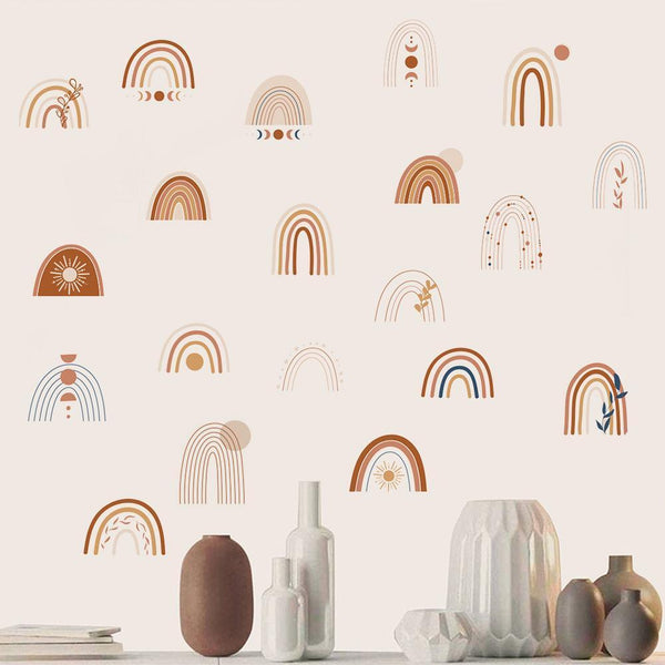 21 Boho Rainbows Removable Wall Decals Stickers Nursery Kids Bedroom AU SELLER